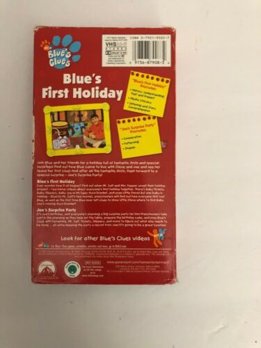 Blue's Clues-Blue’s First Holiday(VHS Nickelodeon Nick Jr. 2003)RARE ...