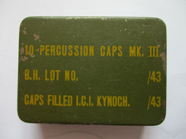 British Army percussion cap tin - $9.72