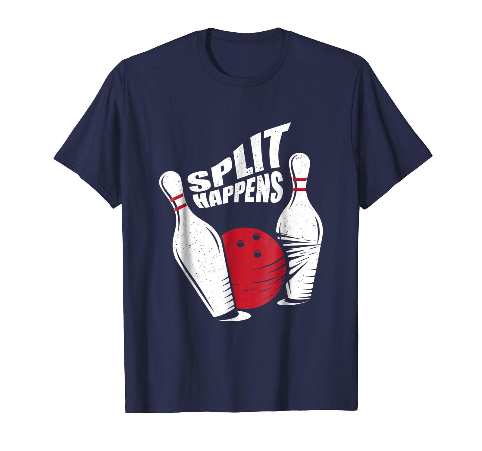 Funny Tee Split Happens TShirt Funny Bowling Team Shirt Gift Men