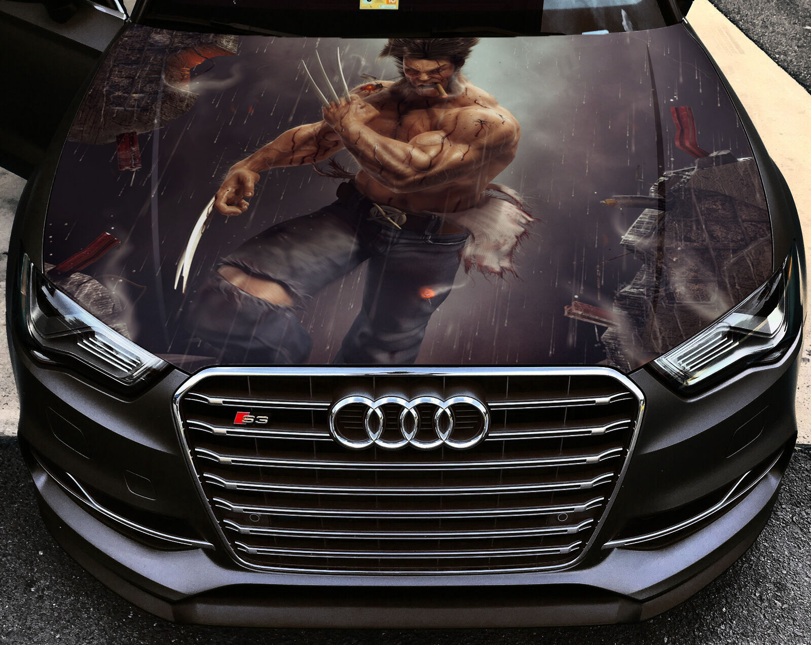 Vinyl Car Hood Wrap Full Color Graphics Decal XMen Wolverine Logan