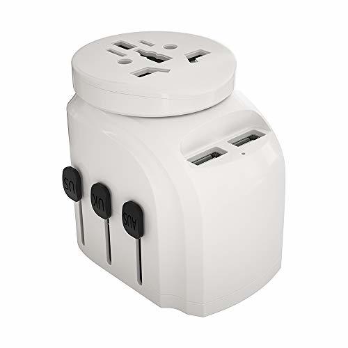 JMFONE 2500W International Travel Adapter for Hair Dryers, 2 USB