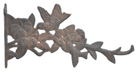 Hummingbirds Plant Hanger Decorative Cast Iron Flower Basket Hook 11.625&quot; - $17.17