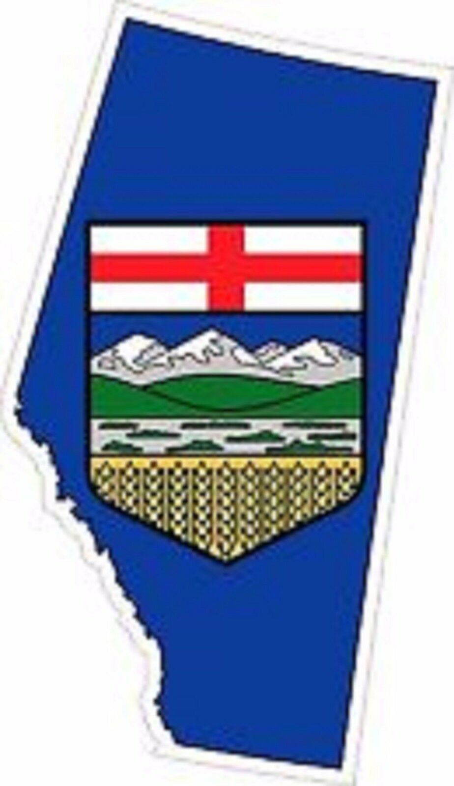 Alberta Flag Map Color Printed Decal Sticker Car Window Wall Decals, Stickers & Vinyl Art