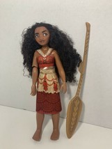Disney Store Feature Doll Moana singing posable 11" figure How Far I'll Go oar - $19.79