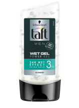 Taft MEN Wet Gel Hair Extra Hold 3 24h Wet Effect 150 ml - $9.89