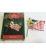 1991 Hallmark FLAG OF LIBERTY American Commemorative Ornament # QX5249 N... - $18.65
