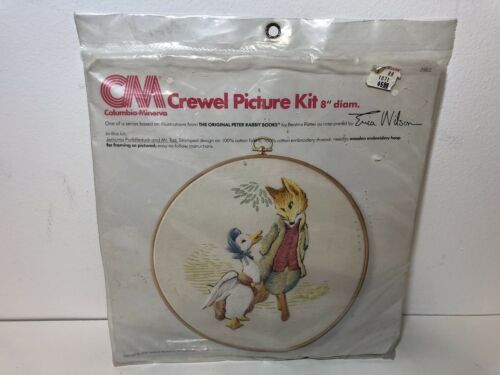 NOS 1978 Columbia-Minerva Crewel Picture Kit Peter Rabbit Illustration #7903 Vtg - $34.60