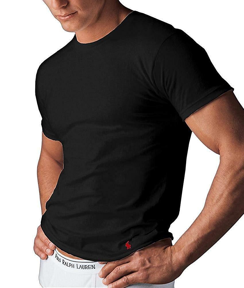 Polo Ralph Lauren Black Classic Crew Neck Undershirts 3 Pack Us Large T Shirts 5534