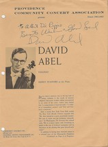 David Abel & Martin Smith Signed 1962 Providence Concert Program image 2