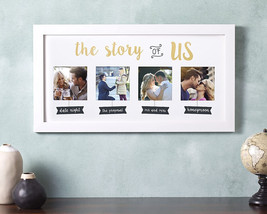The Story of Us Wedding Collage Picture Frame Our Love Story Keepsake En... - $49.99