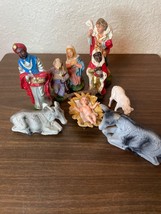 Lot of 9 Vintage Fontanini Depose Mary Joseph Donkey Lamb Nativity Figur... - $79.20