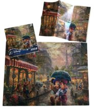 Disney Mickey and Minnie in Paris Jigsaw Puzzle Thomas Kinkade Goofy 300... - $12.99