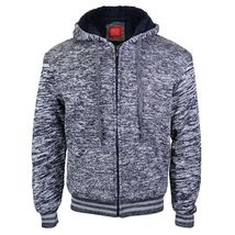 Men's Athletic Soft Sherpa Lined Fleece Zip Up Hoodie Sweater Jacket image 5