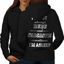 Not Rude Sweatshirt Hoody Sarcastic Slogan Women Hoodie Back - $21.99+