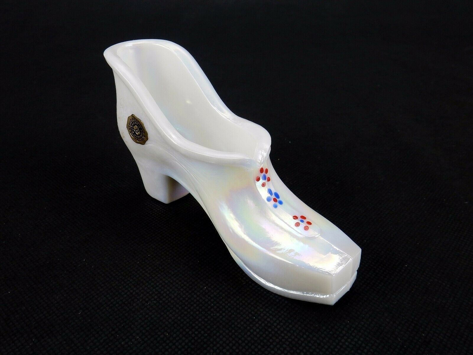 Westmoreland Collector Shoe White Carnival Glass Collector Shoe by Westmoreland - $18.57