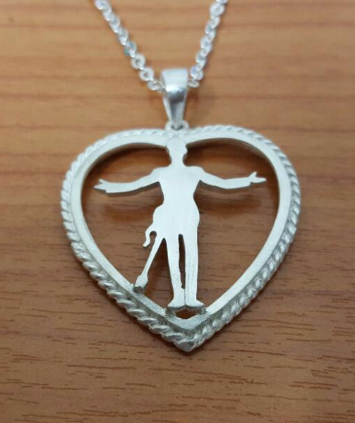 Pendant - Iconic Silhouette - Enclosed Heart Shape - 925 Silver