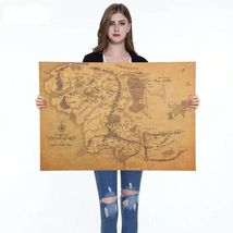 The Rings Middle Earth Map The Retro Kraft Paper Poster Movie Posters 1 pc - $5.68