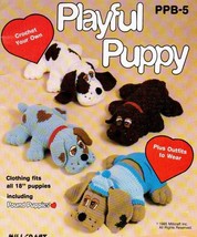 Playful Puppy: crochet patterns for 18" pound puppies & outfits  Millcraft PPB-5 - $39.46