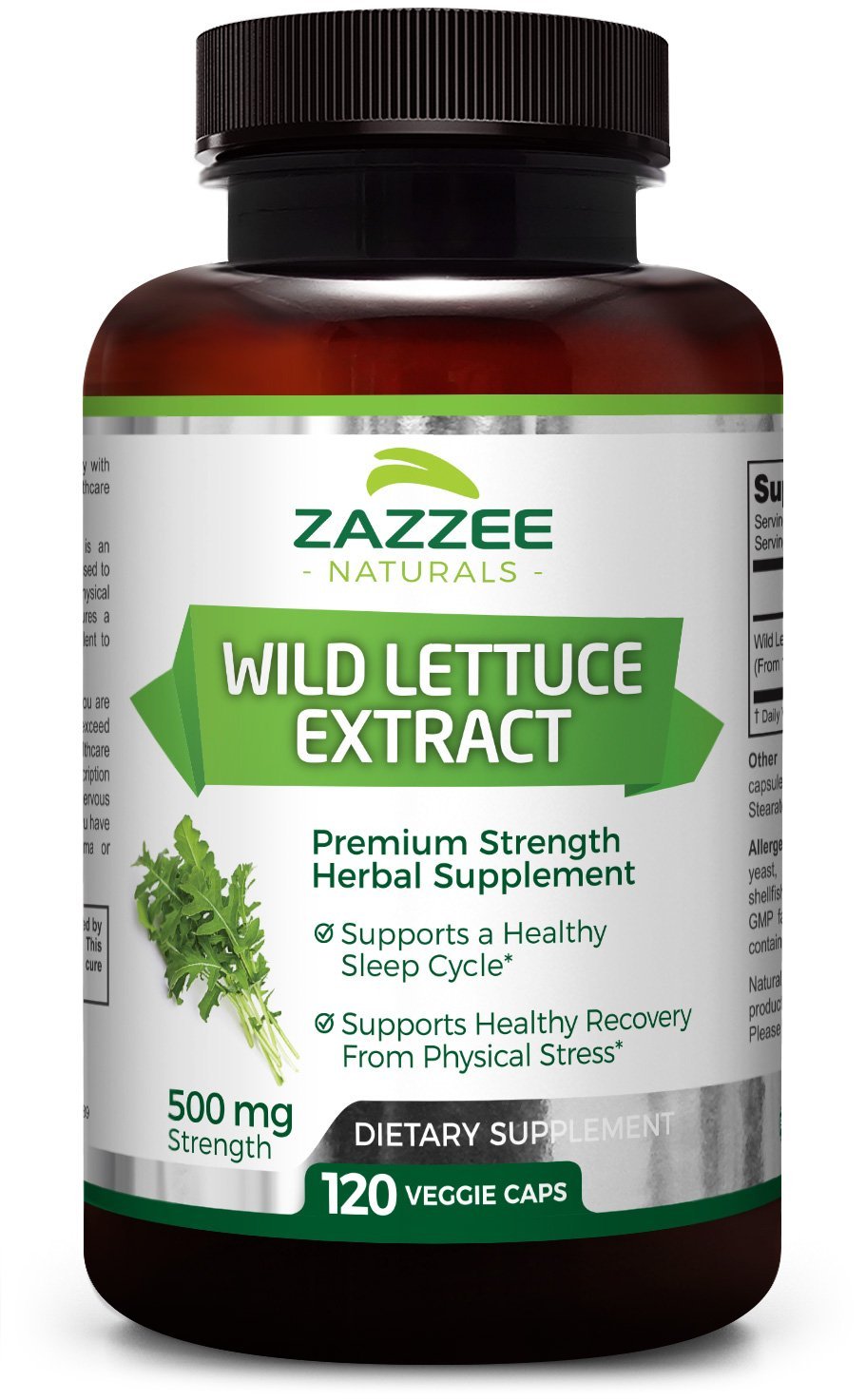 Wild Lettuce Extract 500 mg Strength per Capsule 120 Veggie
