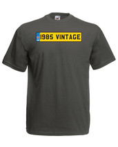 1985 Vintage Number Plate Birthday Graphic Quality t-shirt tee mens unisex - $12.85