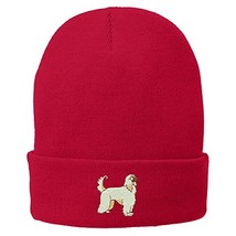 Trendy Apparel Shop Afghan Embroidered Winter Knitted Long Beanie - Red - $14.99