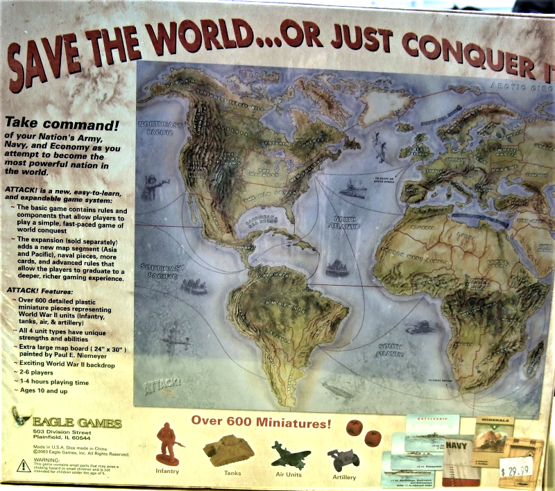 Attack! A Game Of World Conquest (Eagle Games) Board Game Factory