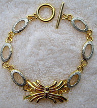 Two Tone Silver & Gold Spider Link Bracelet 15.2-20.3cm - $20.97