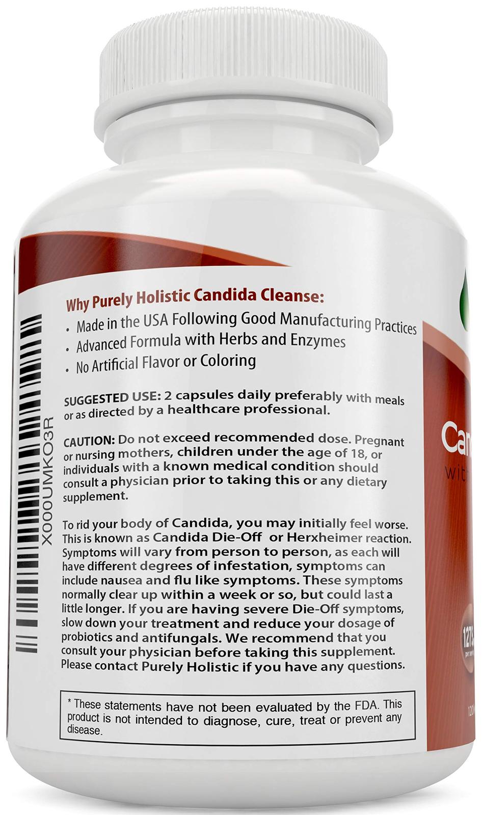 Candida Cleanse ★ 120 Capsules ★ Veggie Caps with Herbs, Antifungals