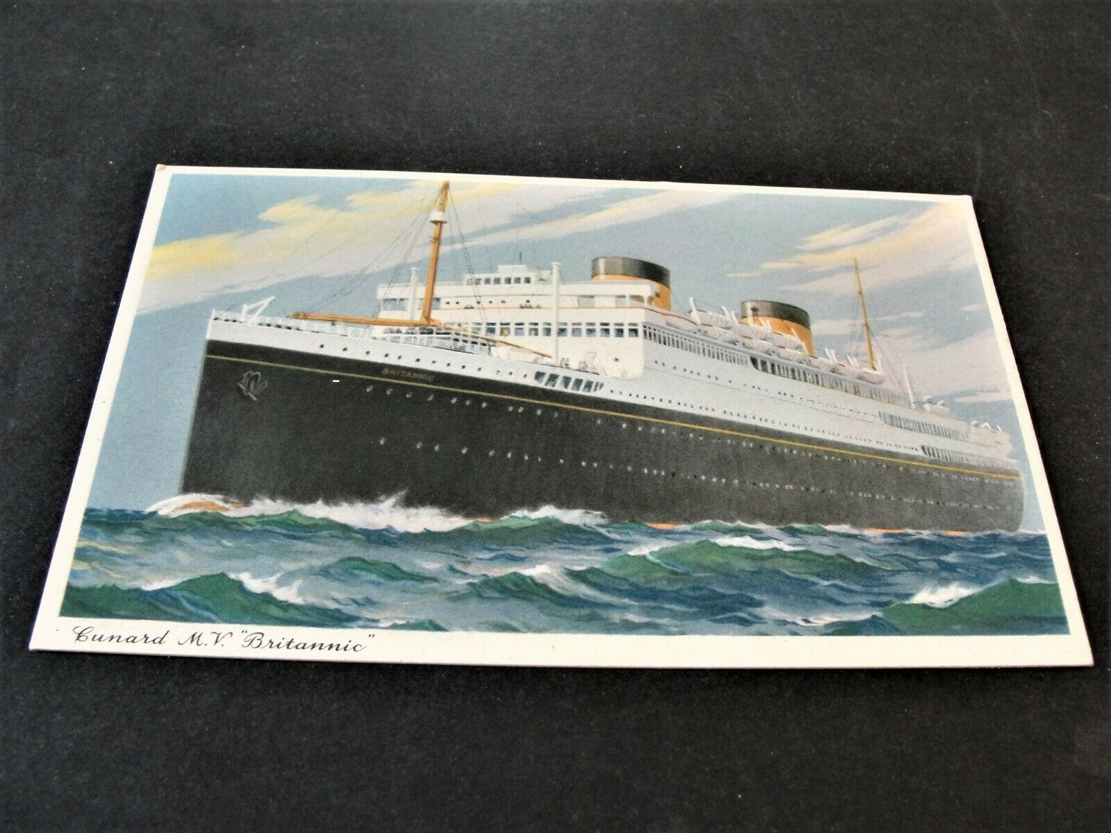 Cunard Lines Cruise Ship M.V. Britannic- Unposted 1900s Postcard ...