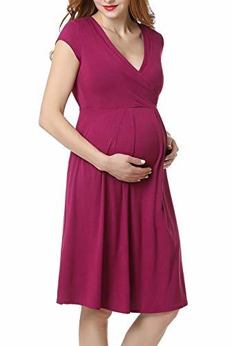 Momo Maternity Women's Ultra Soft Nursing Nightgown Dress - M - Dresses