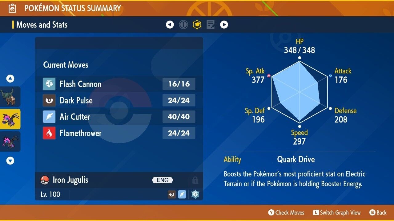 Shiny Iron Jugulis 6IVs Tera Type Steel and similar items