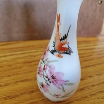 Eggshell Porcelain Bud Vase, 4", Chinese Japanese, Bone China, Flowers and Bird image 6