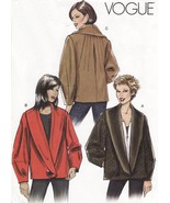 Misses Vogue Front Back Darts Lined Back Pleated Jacket Sew Pattern 18-22 - $12.99