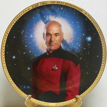 Star Trek The Next Generation Captain Picard Ceramic Plate 1993 MINT IN BOX COA - $14.50