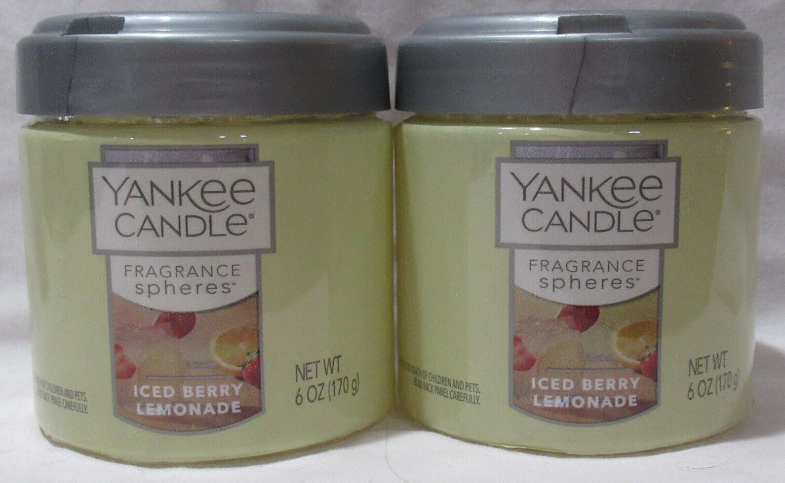 Yankee Candle Fragrance Sphere Odor Neutralizing Beads Lot 2 ICED BERRY