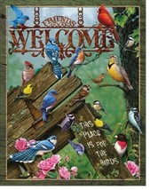 Welcome This Place is For The Birds Birding Rustic Wall Art Decor Metal ... - $21.99