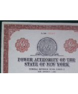 1959 Power Authority New York Stock Certificate Bond Rare Vintage Scripo... - $89.95