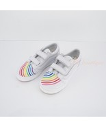 No Box Vans Toddler Old Skool V Shoes Flour Shop Leather Rainbow White S... - $38.95