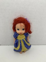 Disney Babies mini 4” Ariel Little Mermaid baby doll Mattel posable smal... - $6.92