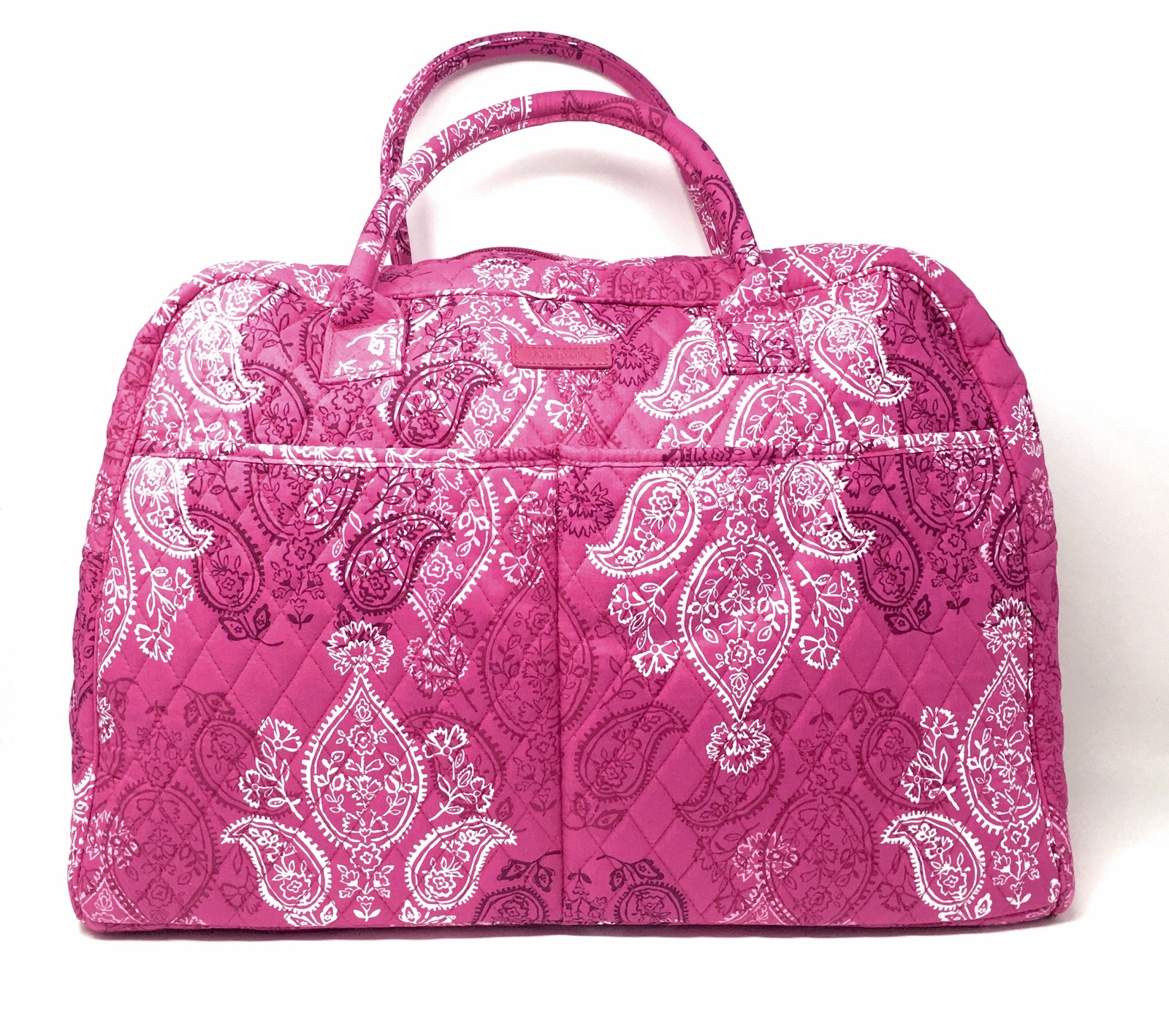 Vera Bradley Weekender Carry On Travel Bag Stamped Paisley With Pink Interior Travel 