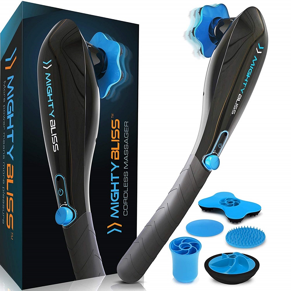 MIGHTY BLISS™ Deep Tissue Back and Body Massager {Cordless} Electric Handheld