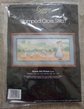 Goose Girl Picture Cross Stitch Stamped Counted Cross-Stitch kit 24” x 1... - $24.74