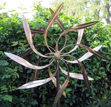 Stanwood Wind Sculpture: Kinetic Copper Wind Sculpture Dual - $572.54
