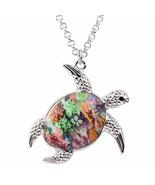 LifeOfPro Statement Metal Enamel Sea Turtle Necklace Choker Chain Collar... - $24.00