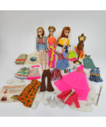 3 VINTAGE 1970&#39;s TOPPER DAWN DOLLS LOT W/ CLOTHING / OUTFITS ACCESSORIES... - $92.49