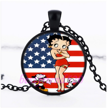 Betty Boop American Girl Cabochon Necklace (8603) >> Combined Shipping - $3.71