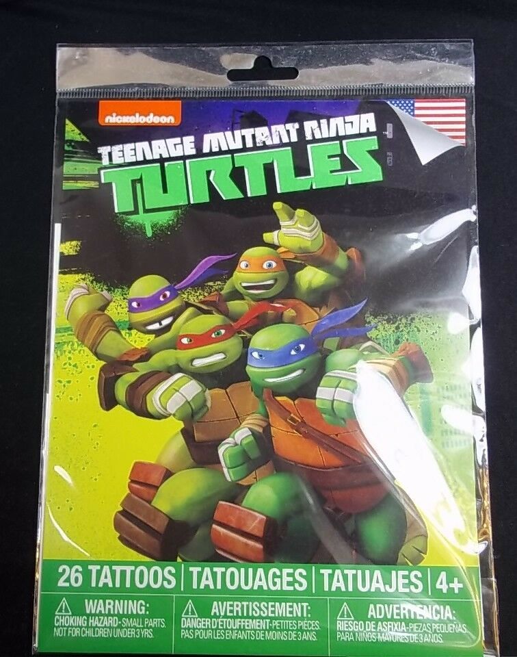 Teenage Mutant Ninja Turtles 26 temporary tattoos pack Made USA ...