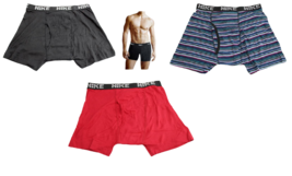3 Pack Men&#39;s Combed Cotton Underwear TAGless Boxer Briefs Comfort Flex W... - $9.99