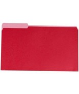 Quill Brand 1/3-Cut Legal-Size File Folders; Red - $24.99