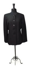 EVAN Picone Womens Stylish Career BLACK Textured Jacket Blazer Size 12 - $24.70